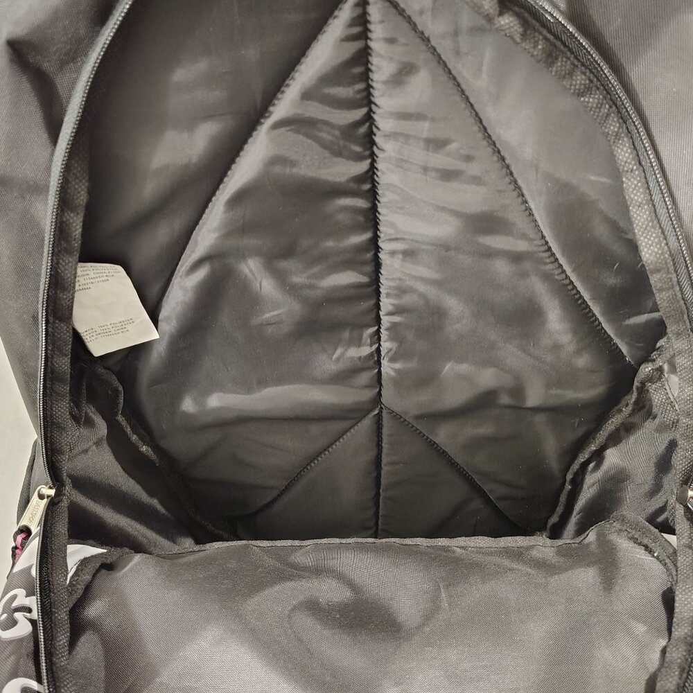EastSport Black White Floral Backpack Multiple Compartments Adjustable Straps - Picture 7 of 16